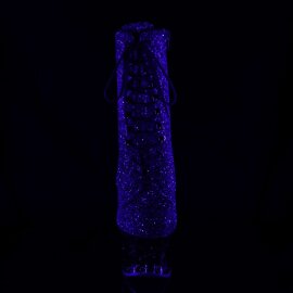 Pleaser Botín MOON-1020MER Negro Multicolor Multi Purpurina EU-35 / US-5
