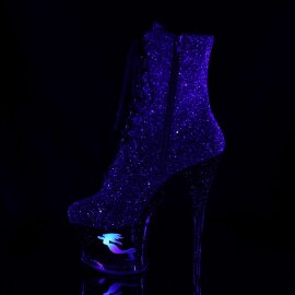 Pleaser Botín MOON-1020MER Negro Multicolor Multi Purpurina EU-35 / US-5