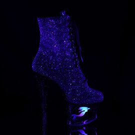 Pleaser Botín MOON-1020MER Negro Multicolor Multi Purpurina EU-35 / US-5