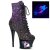 Pleaser Botín MOON-1020MER Negro Multicolor Multi Purpurina EU-35 / US-5