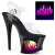 Pleaser Sandalia de Tacón MOON-708FLM Negro Transparente EU-37 / US-7
