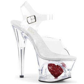 Pleaser Sandalia de Tacón MOON-708HRS Transparente...