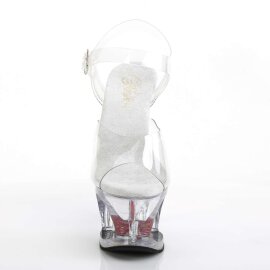 Pleaser Sandalia de Tacón MOON-708HRS Transparente EU-39 / US-9