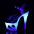 Pleaser Sandalia de Tacón MOON-708MER Azul Multi Purpurina EU-35 / US-5