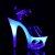 Pleaser Sandalia de Tacón MOON-708MER Azul Multi Purpurina EU-35 / US-5