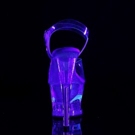 Pleaser Sandalia de Tacón MOON-708MER Plata Transparente EU-35 / US-5