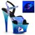 Pleaser Sandalia de Tacón MOON-711MER Azul Multi Purpurina EU-35 / US-5