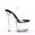 Pleaser Sandalia de Tacón RADIANT-708 Negro Transparente EU-41 / US-11