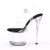 Pleaser Sandalia de Tacón RADIANT-708 Negro Transparente EU-37 / US-7