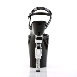 Pleaser Sandalia de Tacón REVOLVER-709 Negro EU-35 / US-5