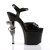 Pleaser Sandalia de Tacón REVOLVER-709 Negro EU-36 / US-6
