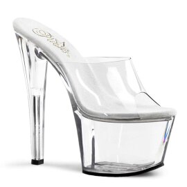 Pleaser Zapato Abierto SKY-301 Plata Transparente EU-35 /...