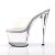 Pleaser Zapato Abierto SKY-301 Plata Transparente EU-38 / US-8
