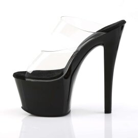 Pleaser Zapato Abierto SKY-302 Negro Transparente EU-38 / US-8