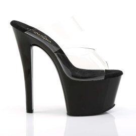 Pleaser Zapato Abierto SKY-302 Negro Transparente EU-38 / US-8