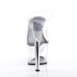 Pleaser Zapato Abierto SKY-302 Plata Transparente EU-37 / US-7