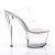 Pleaser Zapato Abierto SKY-302 Plata Transparente EU-37 / US-7