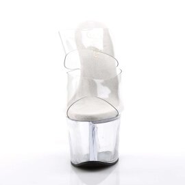 Pleaser Zapato Abierto SKY-302 Plata Transparente EU-38 / US-8