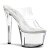 Pleaser Zapato Abierto SKY-302 Plata Transparente EU-38 / US-8