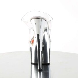Pleaser Zapato Abierto SKY-302 Plata Transparente Metalizado EU-35 / US-5