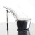 Pleaser Zapato Abierto SKY-302 Plata Transparente Metalizado EU-35 / US-5