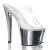 Pleaser Zapato Abierto SKY-302 Plata Transparente Metalizado EU-37 / US-7
