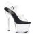 Pleaser Sandalia de Tacón SKY-308 Negro Transparente EU-35 / US-5