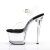 Pleaser Sandalia de Tacón SKY-308 Negro Transparente EU-35 / US-5