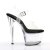 Pleaser Sandalia de Tacón SKY-308 Negro Transparente EU-35 / US-5