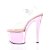 Pleaser Sandalia de Tacón SKY-308 Transparente Rosa Metalizado EU-38 / US-8
