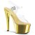 Pleaser Sandalia de Tacón SKY-308 Transparente Dorado Metalizado EU-38 / US-8
