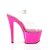 Pleaser Sandalia de Tacón SKY-308 Transparente Rosa Metalizado EU-35 / US-5