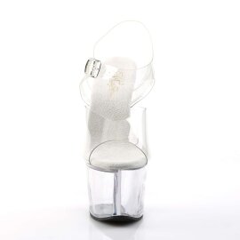 Pleaser Sandalia de Tacón SKY-308 Plata...