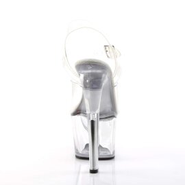 Pleaser Sandalia de Tacón SKY-308 Plata Transparente EU-37 / US-7