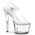 Pleaser Sandalia de Tacón SKY-308 Plata Transparente EU-37 / US-7