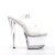Pleaser Sandalia de Tacón SKY-308 Plata Transparente EU-37 / US-7