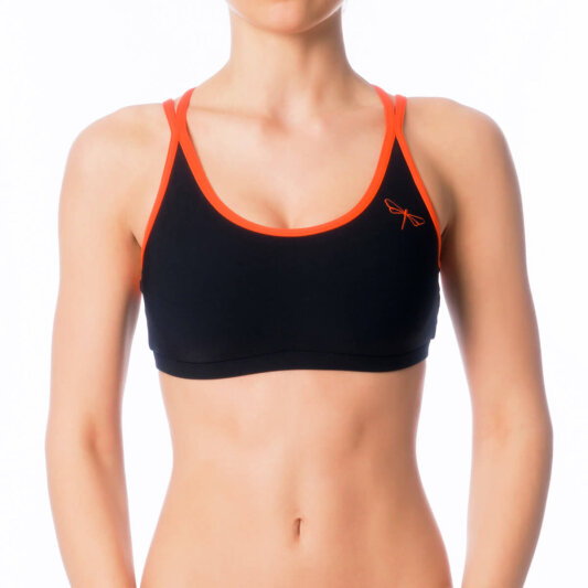 Dragonfly Top Nicole S Negro / Naranja