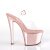 Pleaser Sandalia de Tacón SKY-308 Transparente Oro Rosado Claro Metalizado EU-35 / US-5