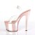Pleaser Sandalia de Tacón SKY-308 Transparente Oro Rosado Claro Metalizado EU-38 / US-8
