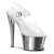 Pleaser Sandalia de Tacón SKY-308 Plata Transparente Metalizado EU-35 / US-5