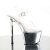Pleaser Sandalia de Tacón SKY-308 Plata Transparente Metalizado EU-35 / US-5