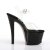 Pleaser Sandalia de Tacón SKY-308CRS Negro Transparente EU-35 / US-5