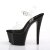 Pleaser Sandalia de Tacón SKY-308CRS Negro Transparente EU-37 / US-7