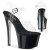 Pleaser Sandalia de Tacón SKY-308CRS Negro Transparente EU-35 / US-5