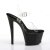 Pleaser Sandalia de Tacón SKY-308CRS Negro Transparente EU-35 / US-5
