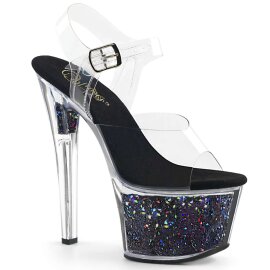 Pleaser Sandalia de Tacón SKY-308GF Negro...