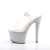 Pleaser Sandalia de Tacón SKY-308LG Plata Transparente Multi Purpurina EU-35 / US-5