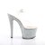 Pleaser Sandalia de Tacón SKY-308LG Plata Transparente Multi Purpurina EU-35 / US-5