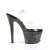 Pleaser Sandalia de Tacón SKY-308MG Negro Transparente EU-36 / US-6