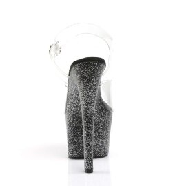 Pleaser Sandalia de Tacón SKY-308MG Negro Transparente EU-37 / US-7